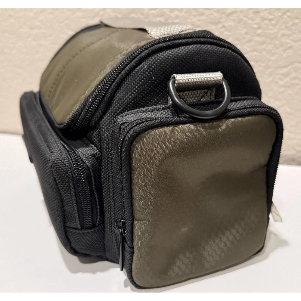 Targus Digital Camera Bag Case Shoulder Strap Black Olive Green